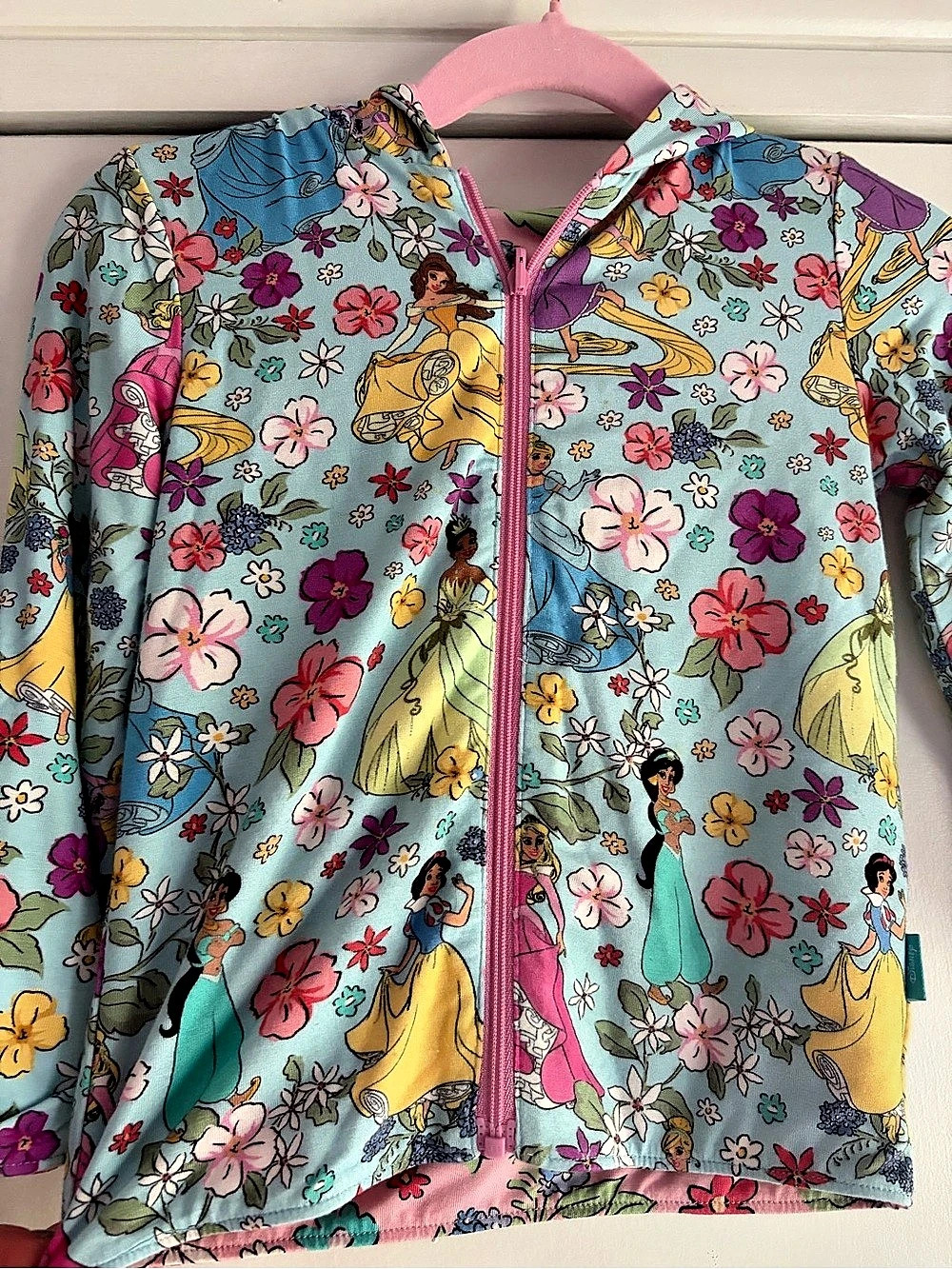 Posh Peanut Disney Princess reversible Hooded Jacket in Blue & Pink